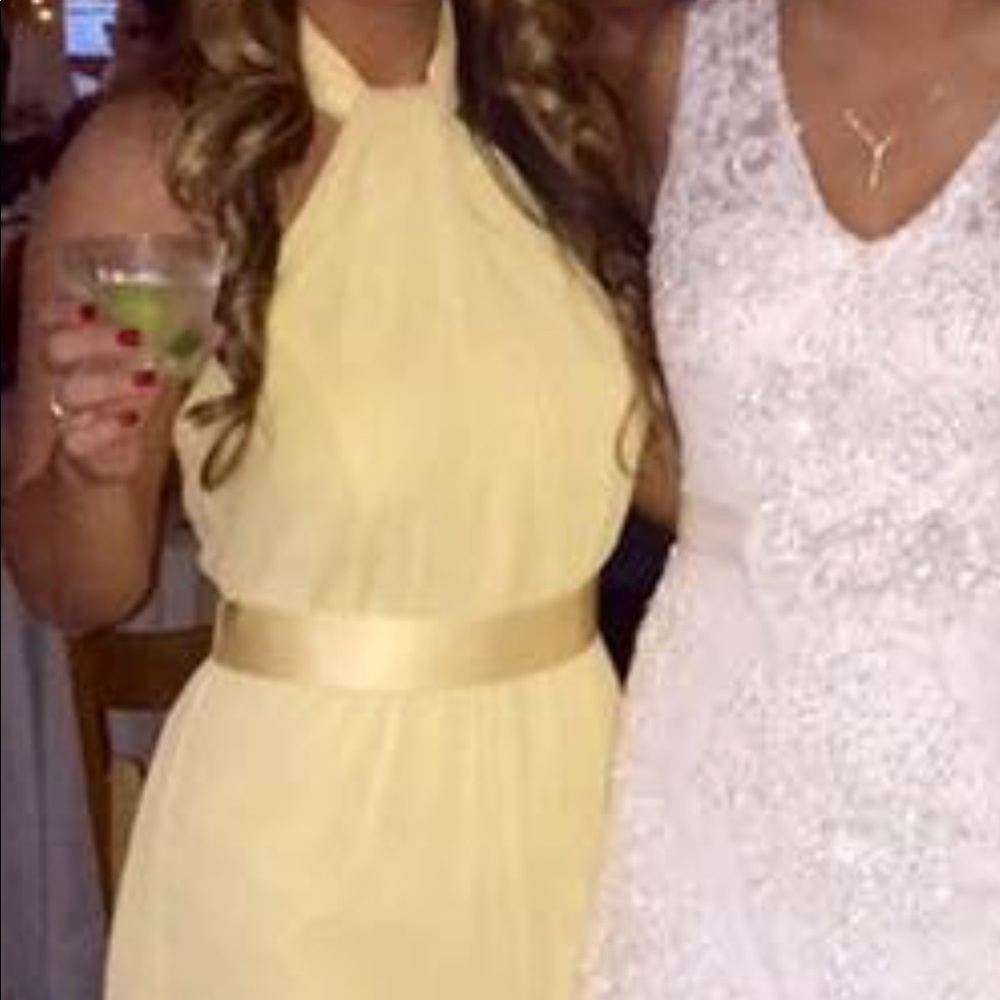 Canary yellow formal dress